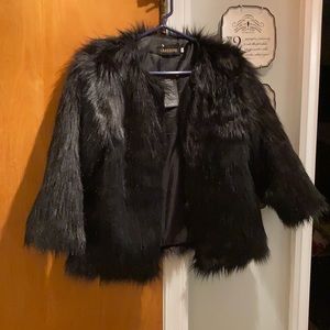 Faux fur black jacket
